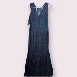 Alex Evenings Midnight Blue Lace Maxi Dress